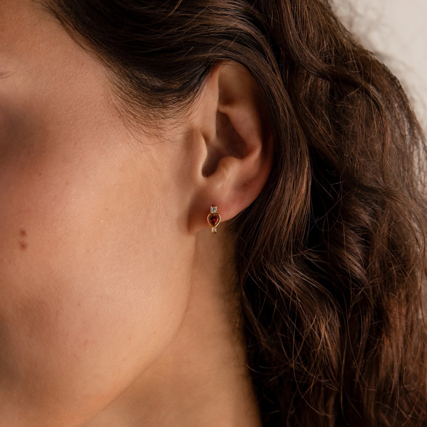 Elegant amethyst gemstone hoops for women by LUXEZ Jewels