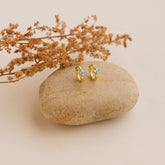Personalized Elegance: Athena Birthstone Huggie Earrings