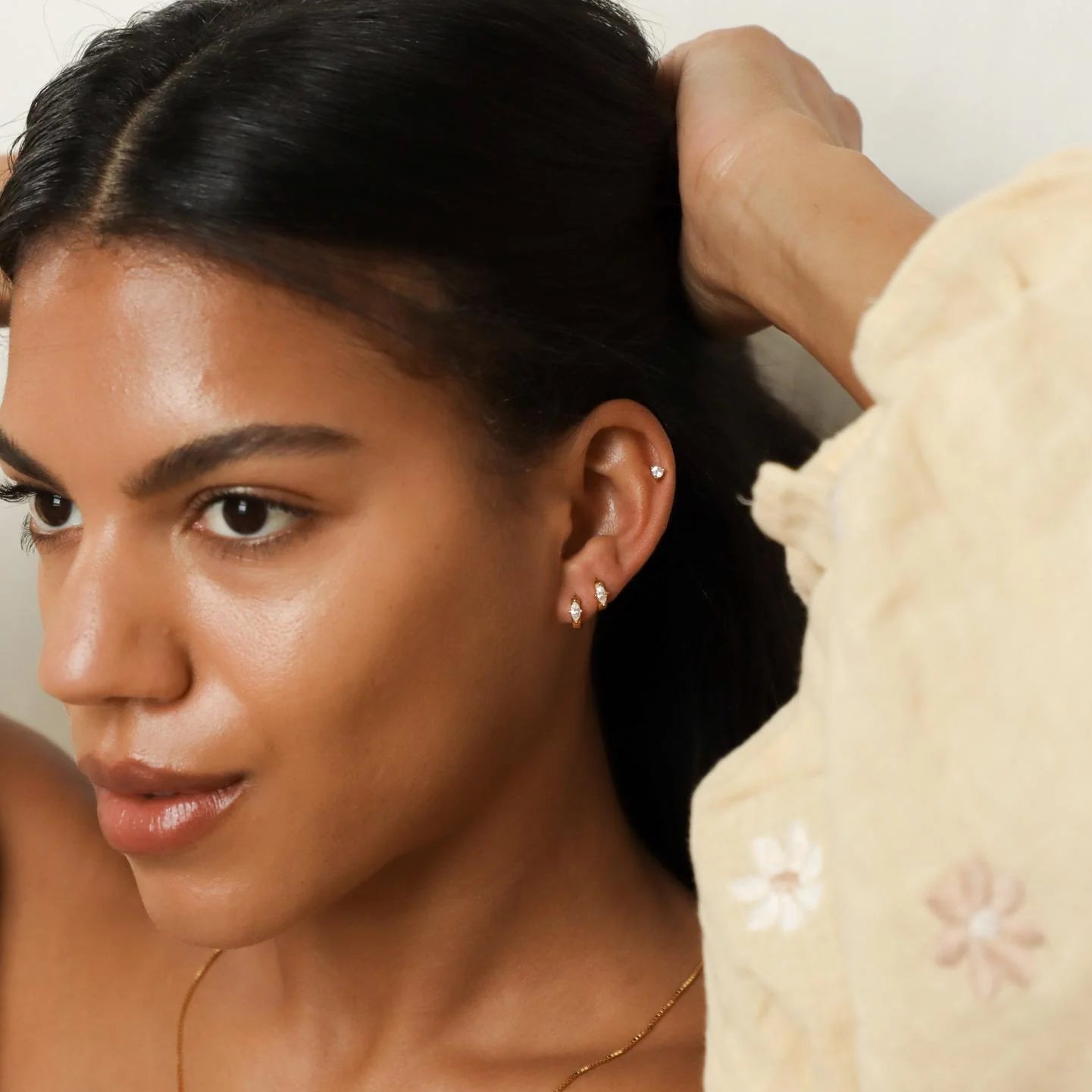 Diamond Huggie Earrings for women/girls
