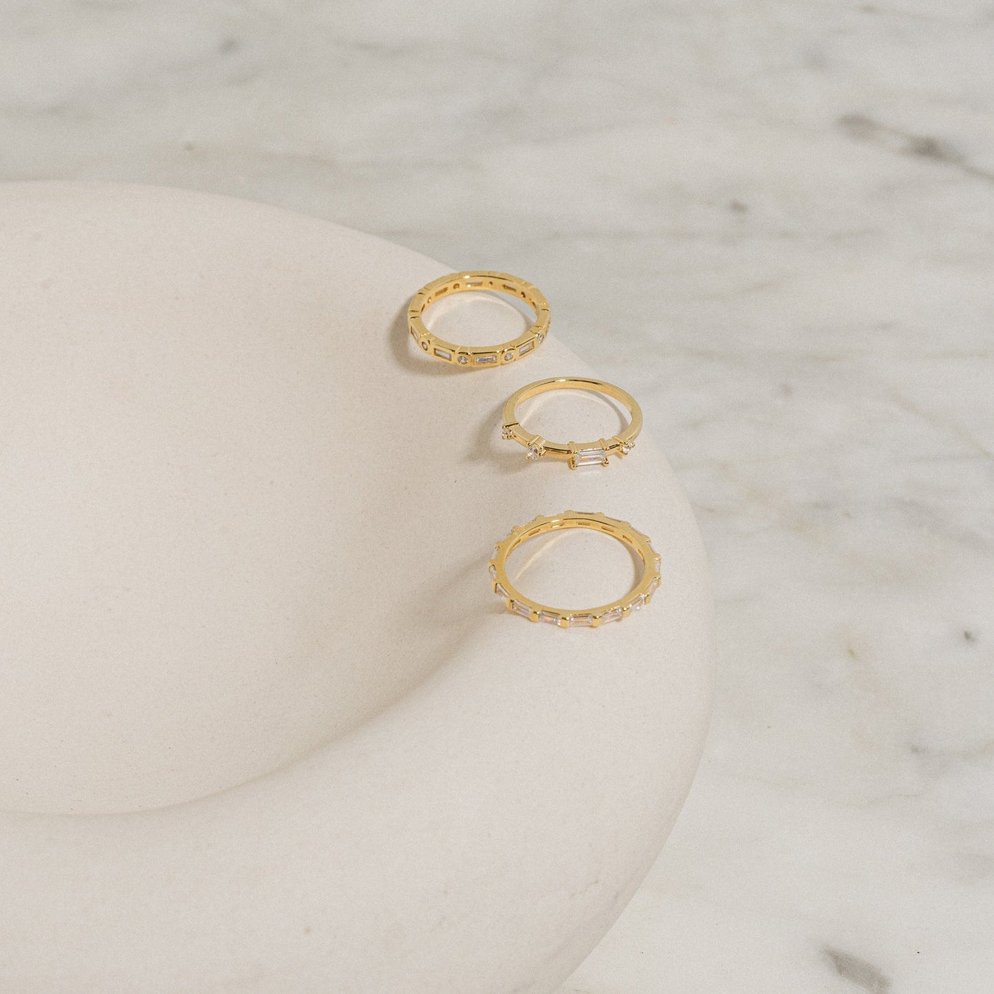 Baguette Eternity Ring Sterling Silver