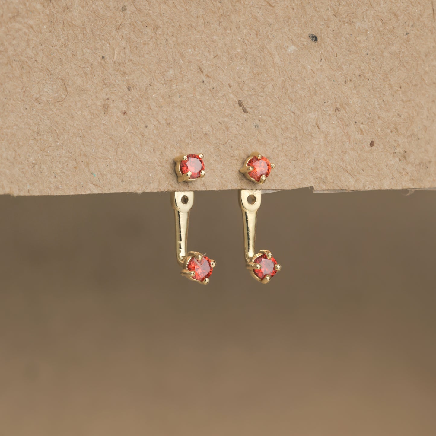 Topaz November Birthstone Ear Jackets 925 Silver