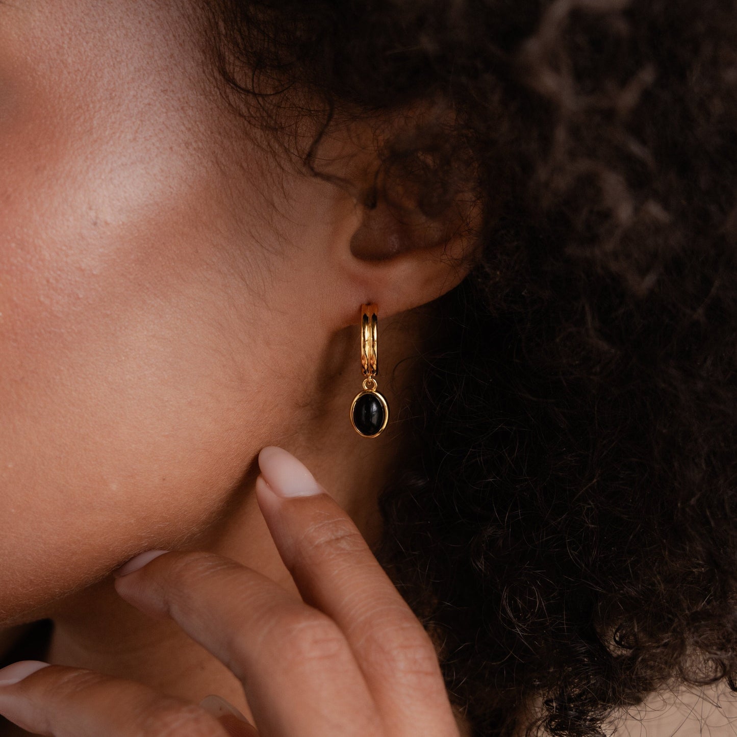 Black_Gemstone_Drop_Hoop_Earrings_gold