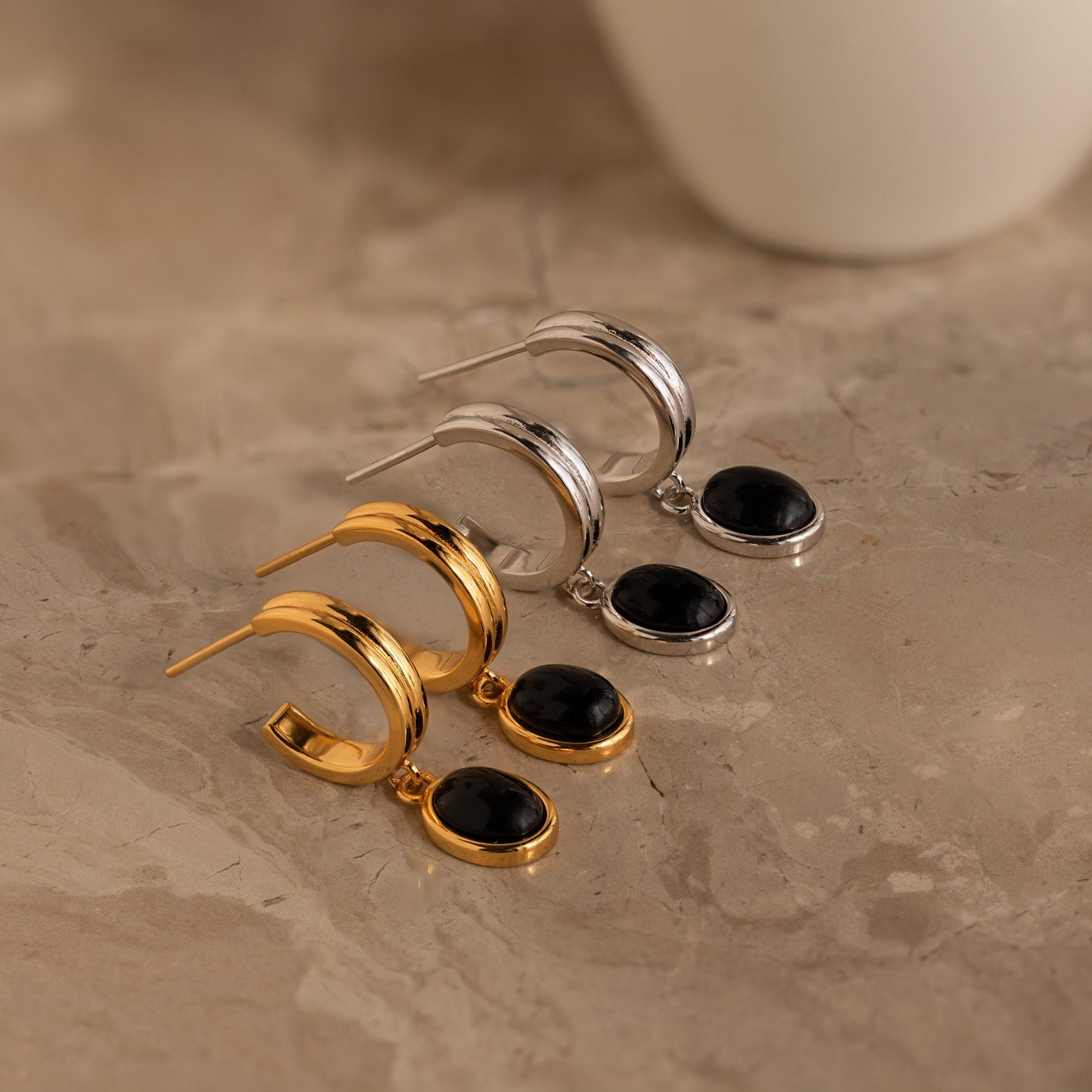 Black_Gemstone_Drop_Hoop_Earrings_925_silver