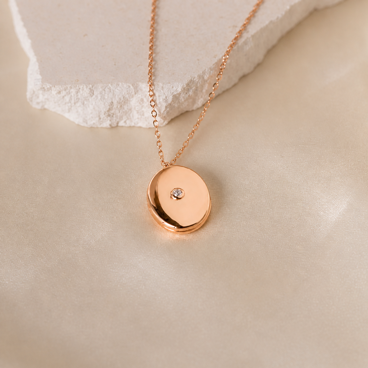 Elina Oval Locket Necklace