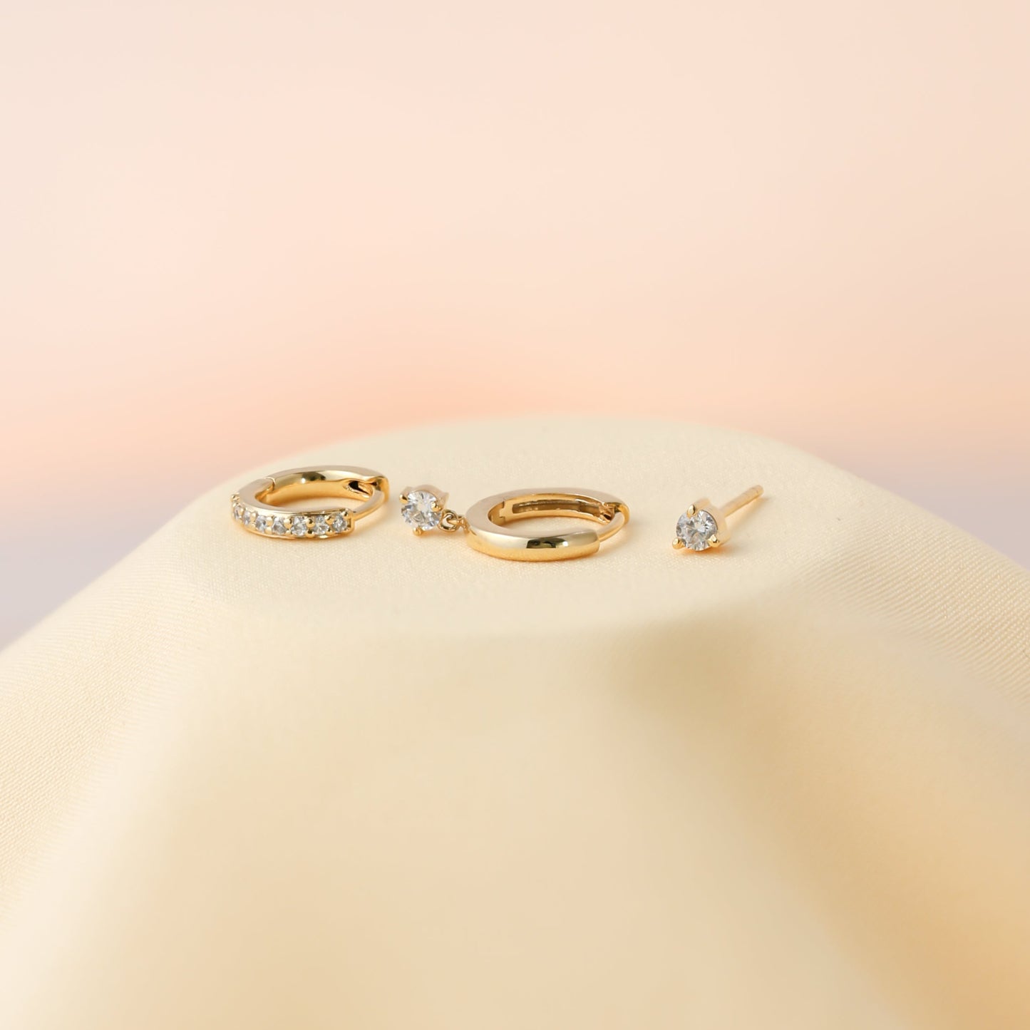 Diamond Earrings Set