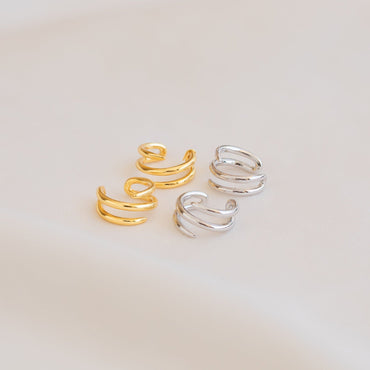 Elevated Edge: Claw Hoop Ear Cuff Pair