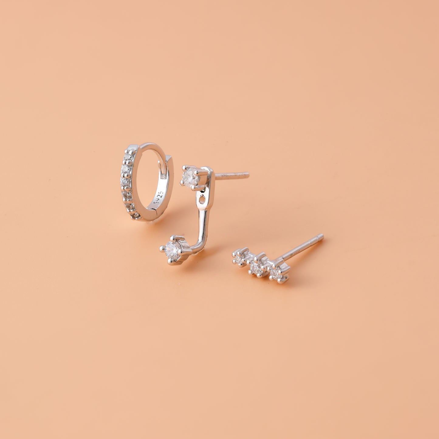 Modern Diamond Earrings Set For Women/Girls