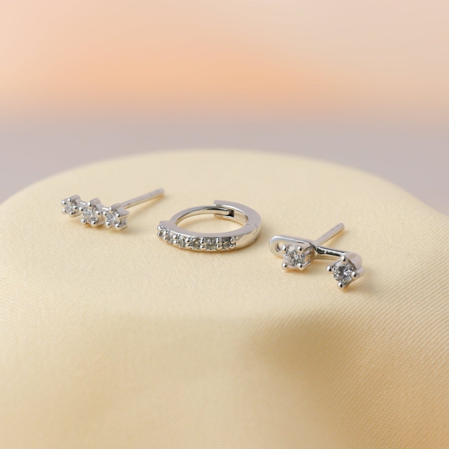 Trendy Diamond Earrings Set For Women/Girls