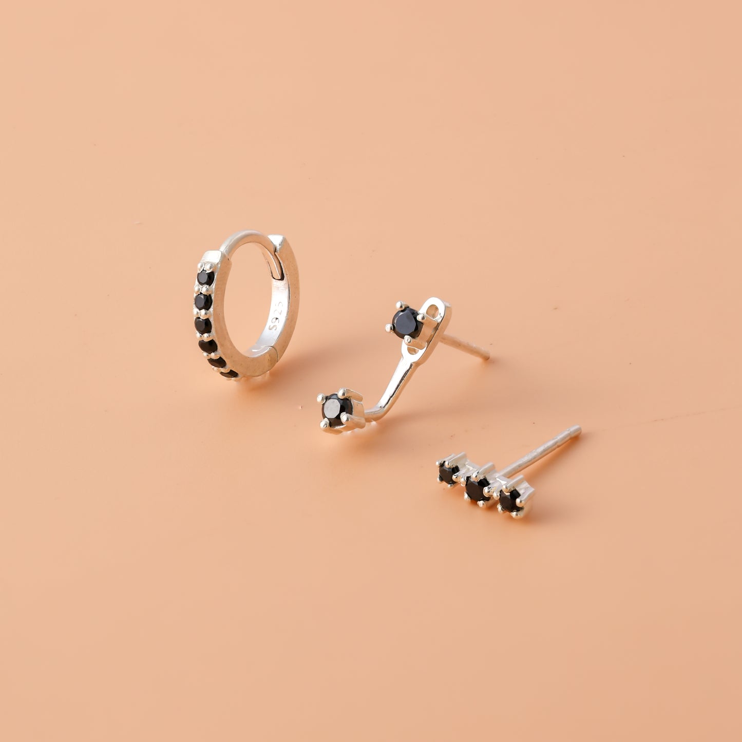 Black Diamond Earrings Set For Women/Girls