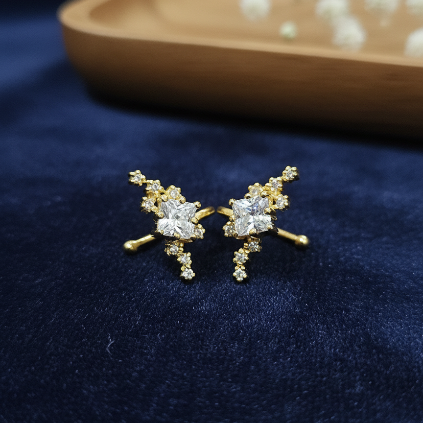 Princy Diamond Ear Cuffs