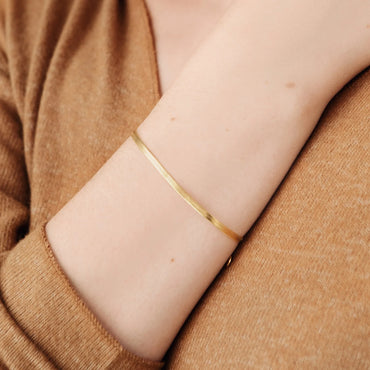 Herringbone Bracelet with Gold plated