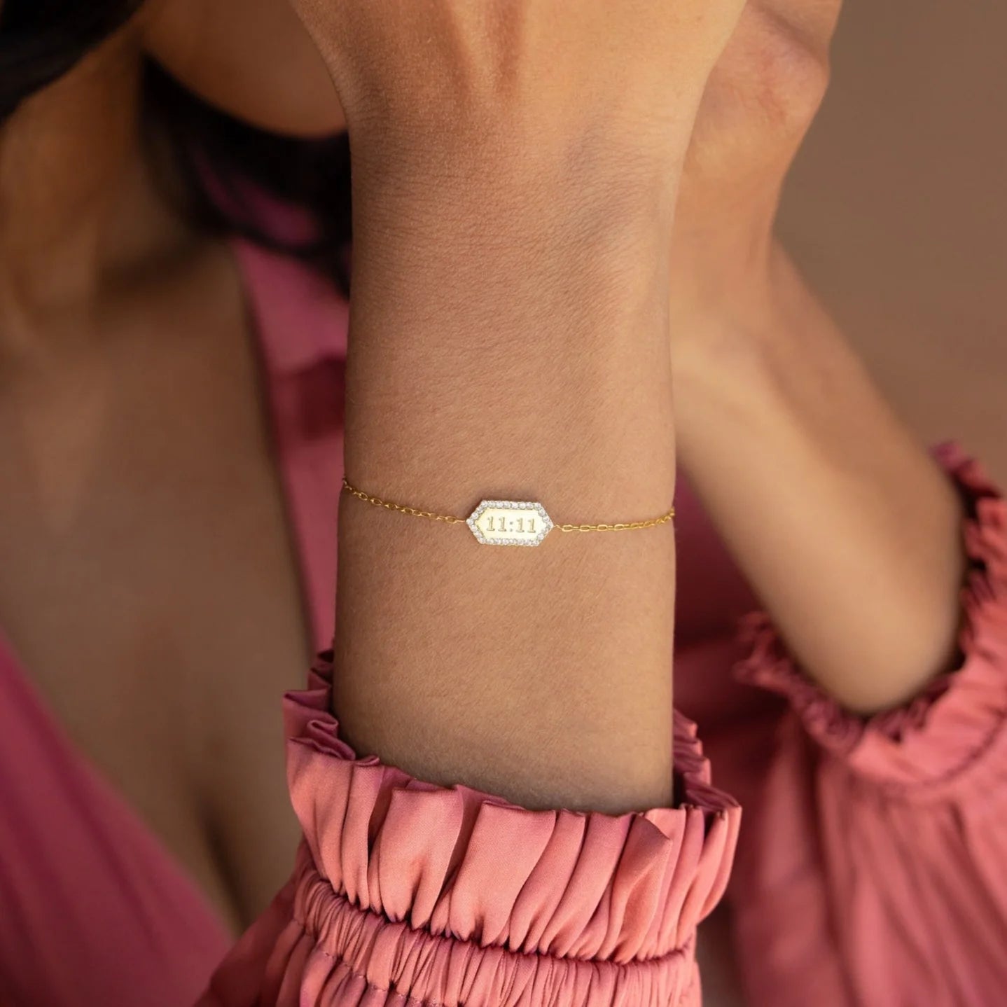 Hexagon Charm Bracelet