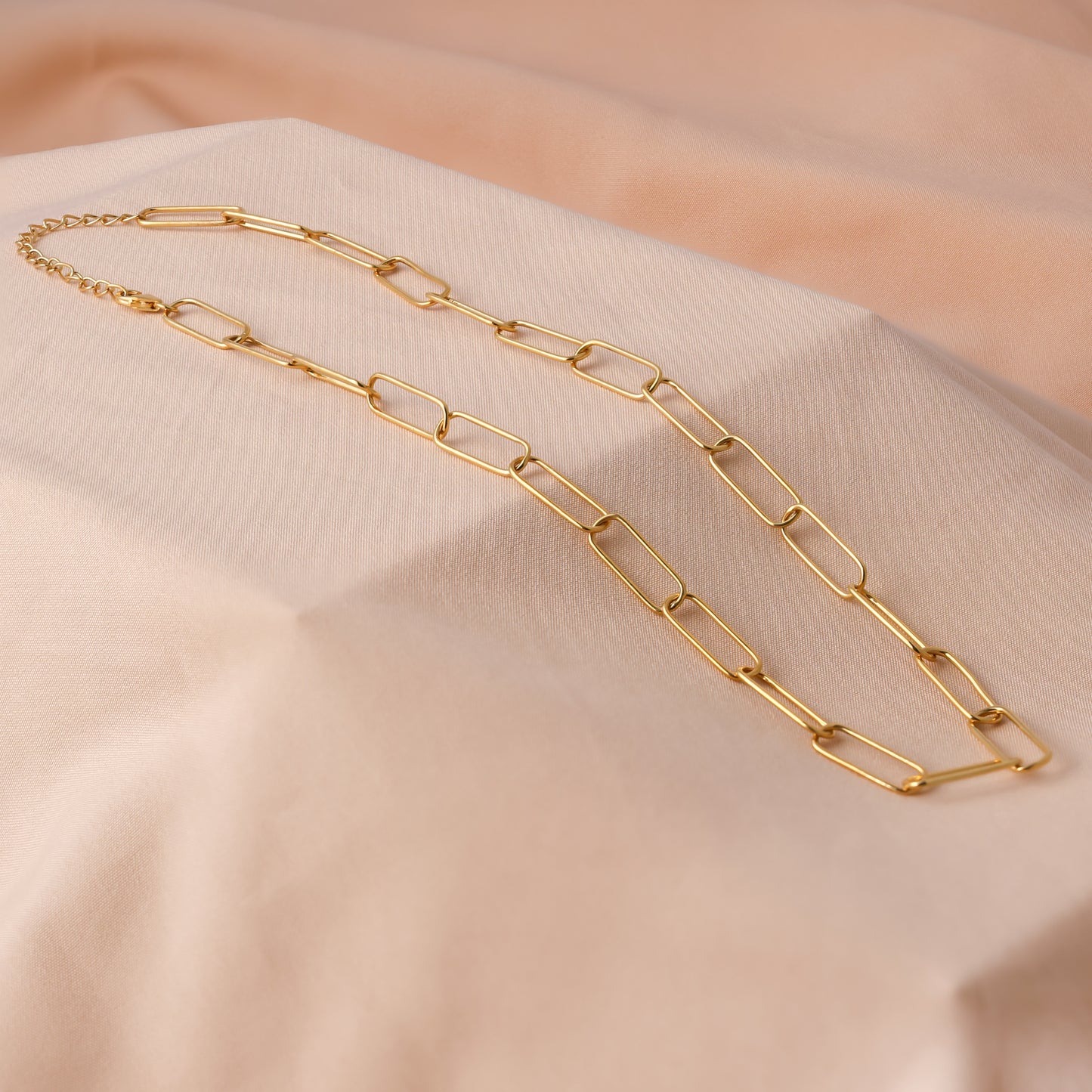 Large Link Chain Necklace Gold Plated For Women/Girls