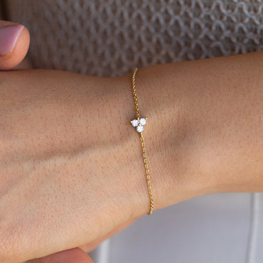Lily Diamond Bracelet with Beautiful Hand