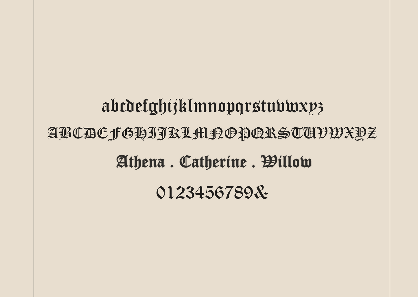 Old English Name Necklace