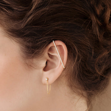 Pave Bar Ear Cuff