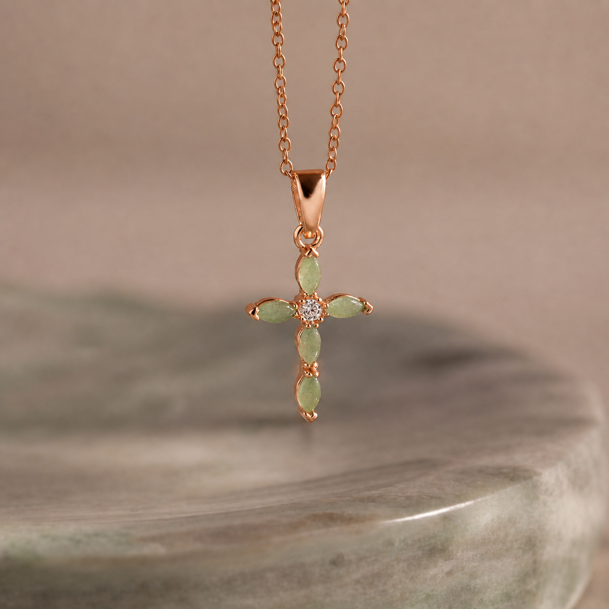 Serenity Jade Cross Necklace