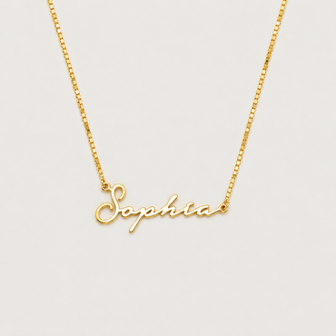 Venice Name Necklace in Box Chain
