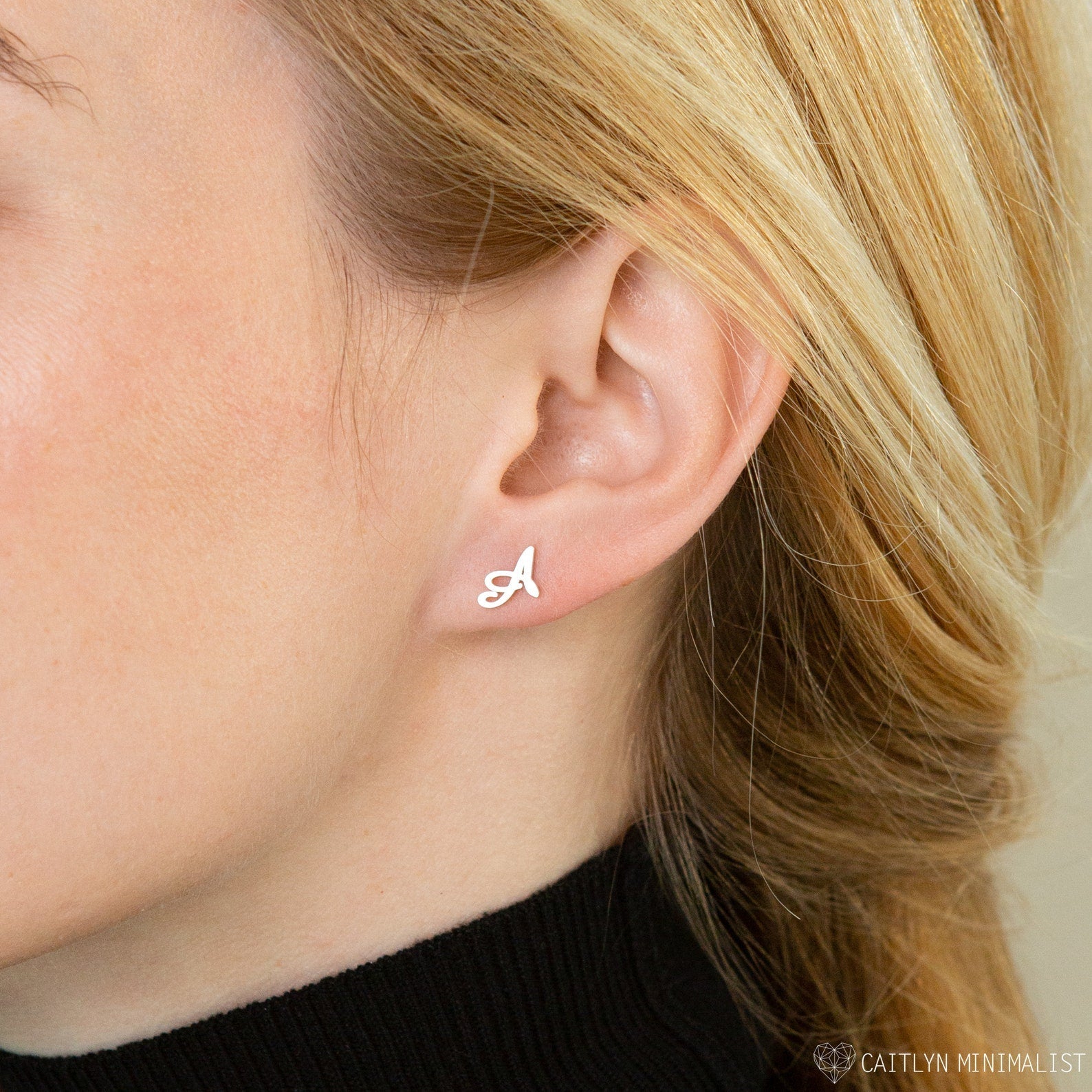 Personalized Elegance: Alex Initial Stud Earrings