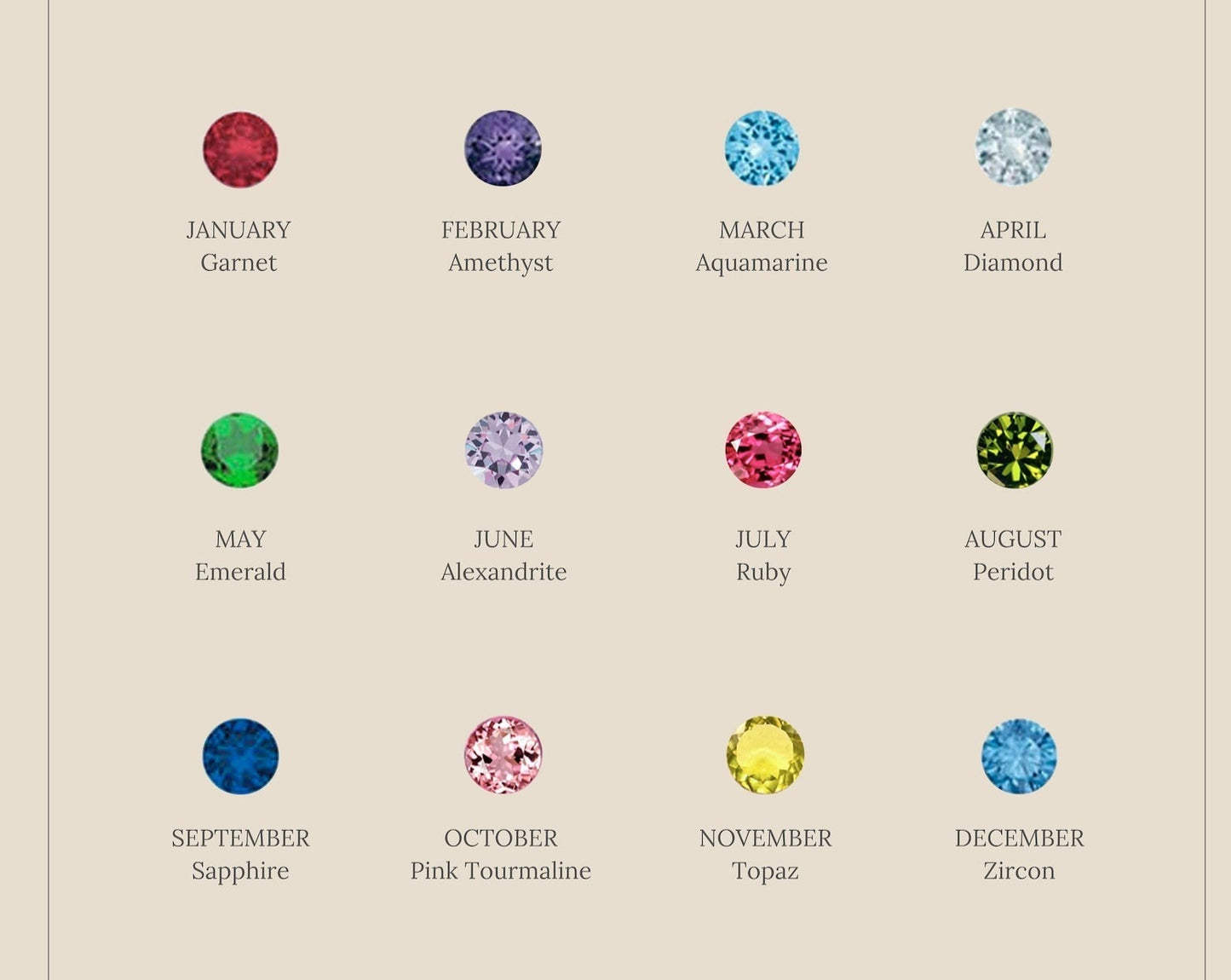 Birthstone Huggies