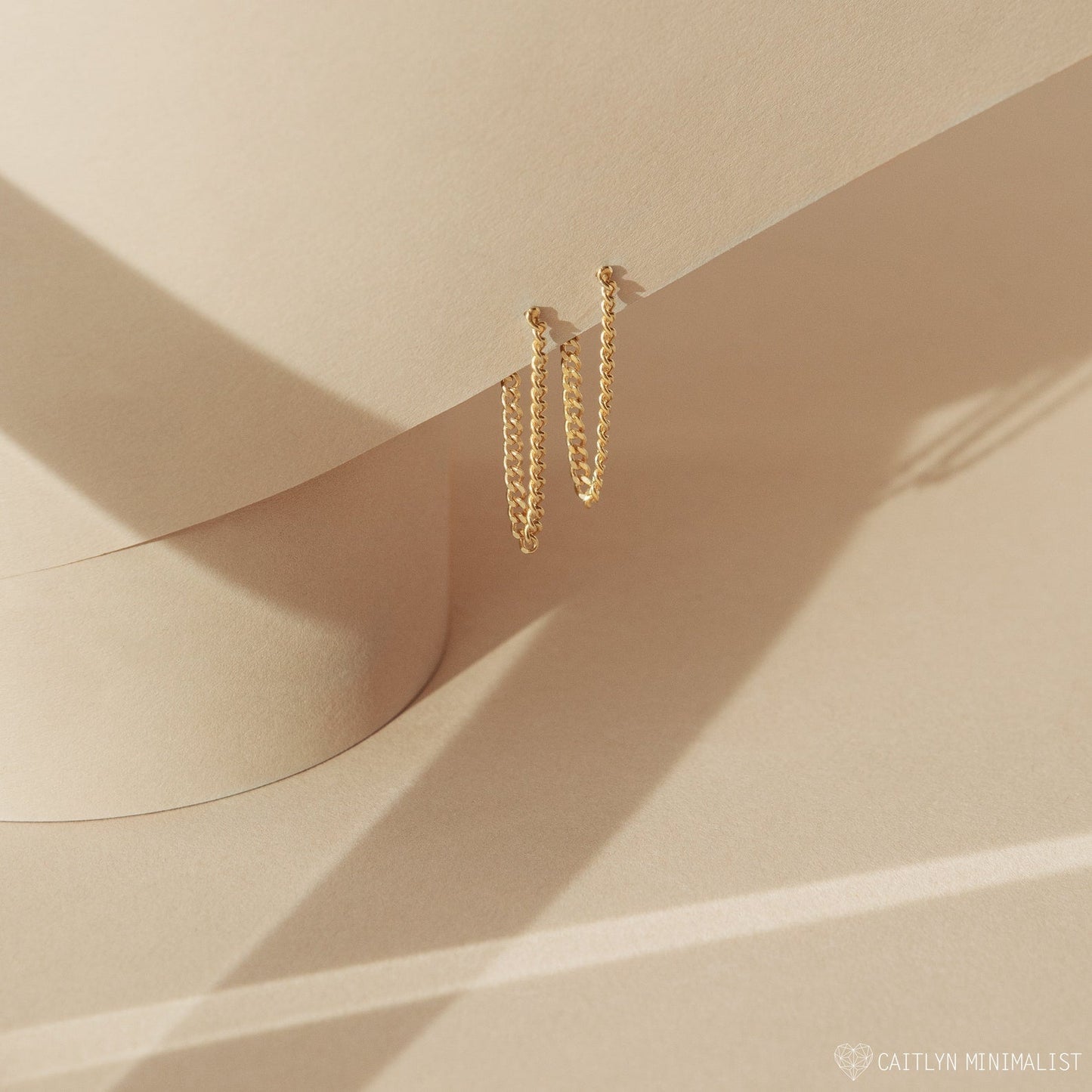 Elevate Your Ear Game with Curb Chain Stud Earrings