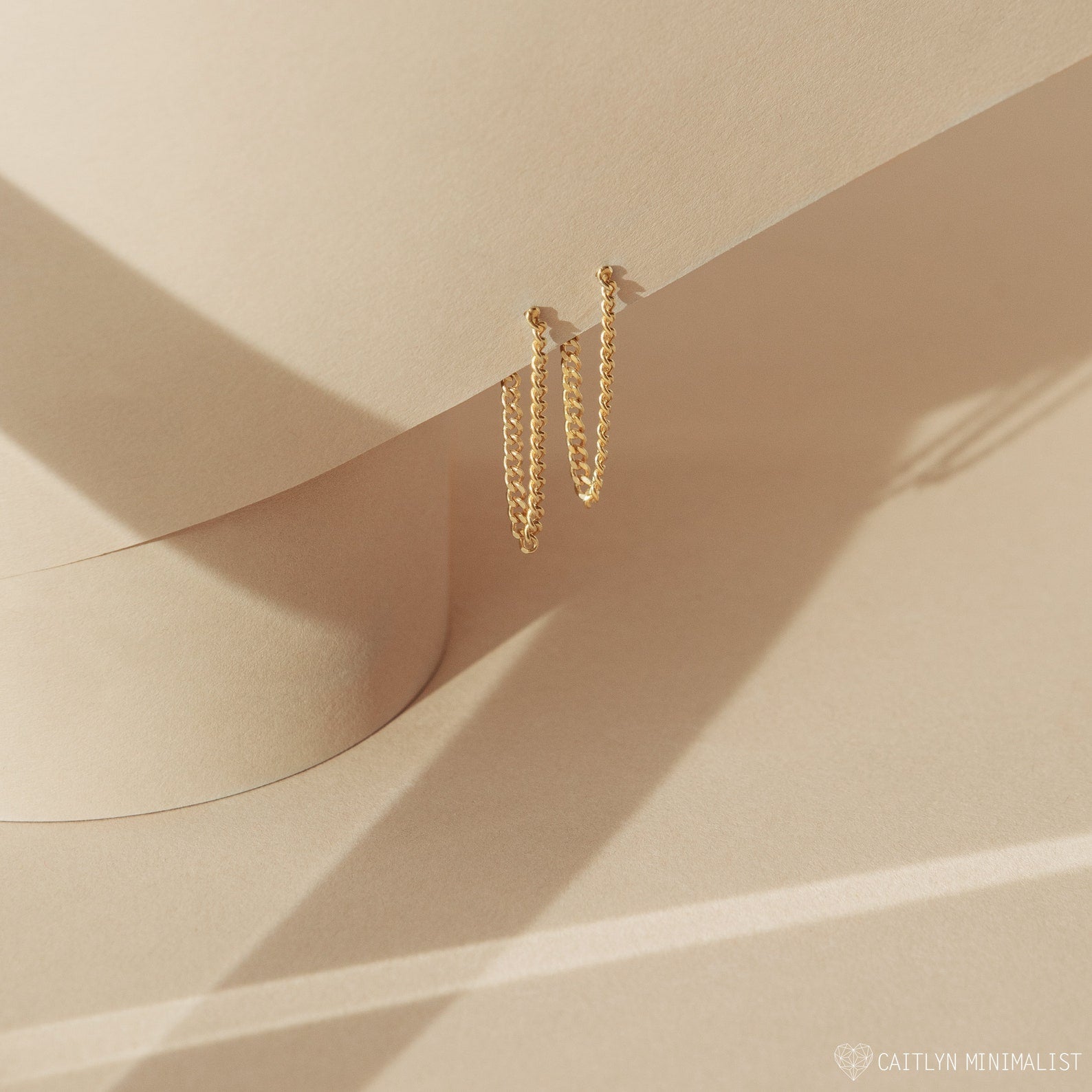 Elevate Your Ear Game with Curb Chain Stud Earrings