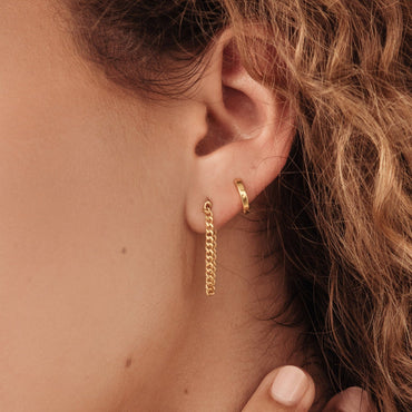 Elevate Your Ear Game with Curb Chain Stud Earrings