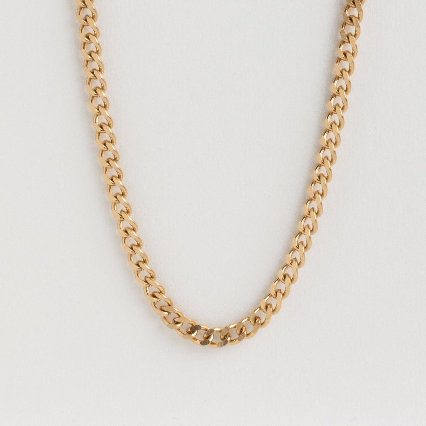 Make a Bold Statement with the Blake Thick Curb Necklace 18K Gold