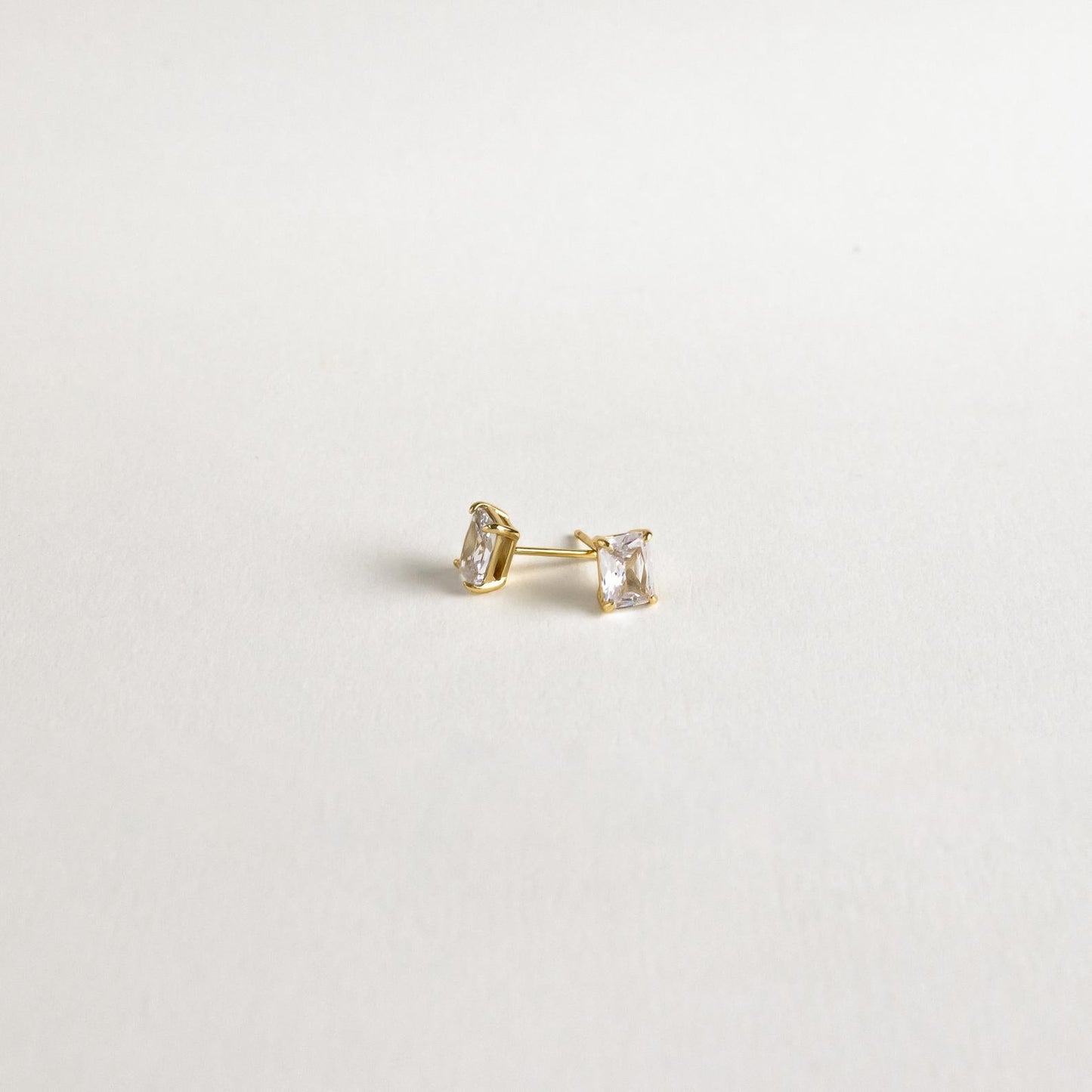 Emerald Diamond Studs