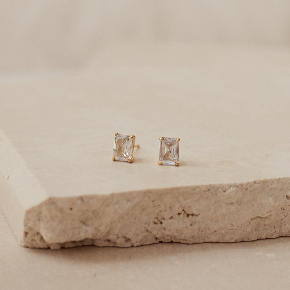 Emerald Diamond Studs