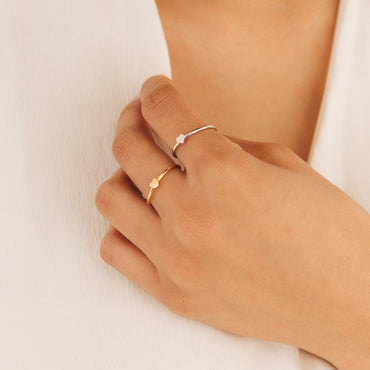 Nala Tiny Heart Ring: Minimalist Elegance for Everyday Stacking