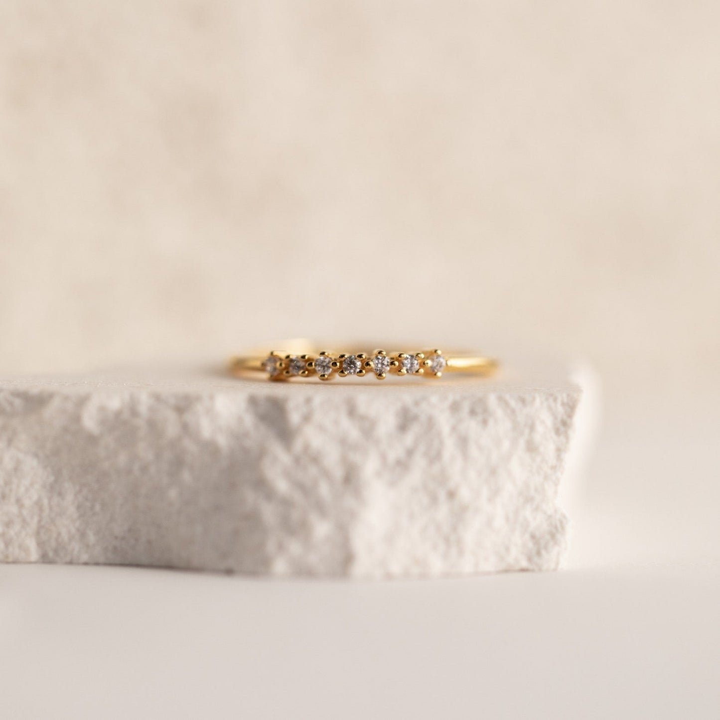 Elegant CZ Diamond Stackable Ring