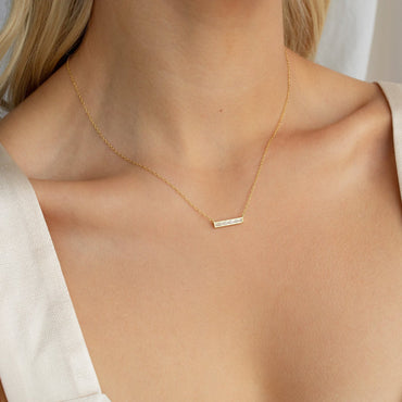 Diamond Bar Necklace