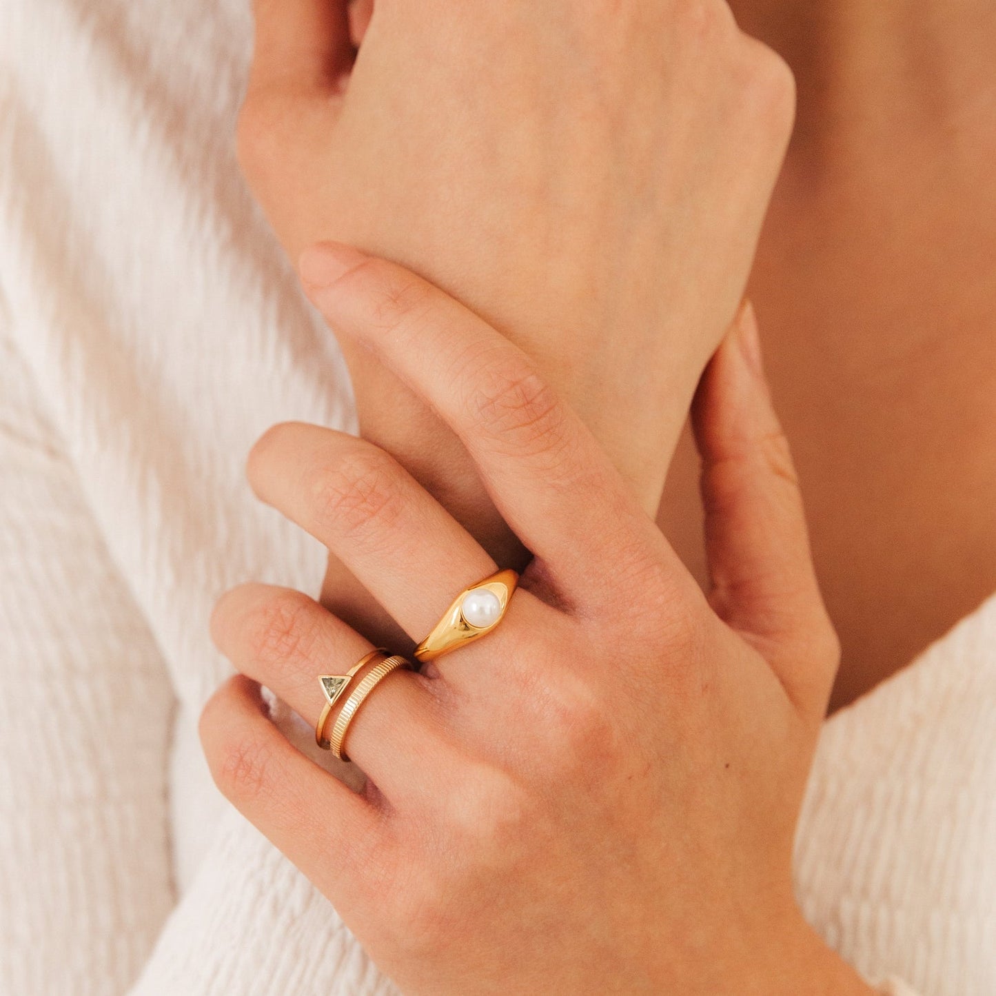 Timeless Sophistication: The Penelope Pearl Signet Ring
