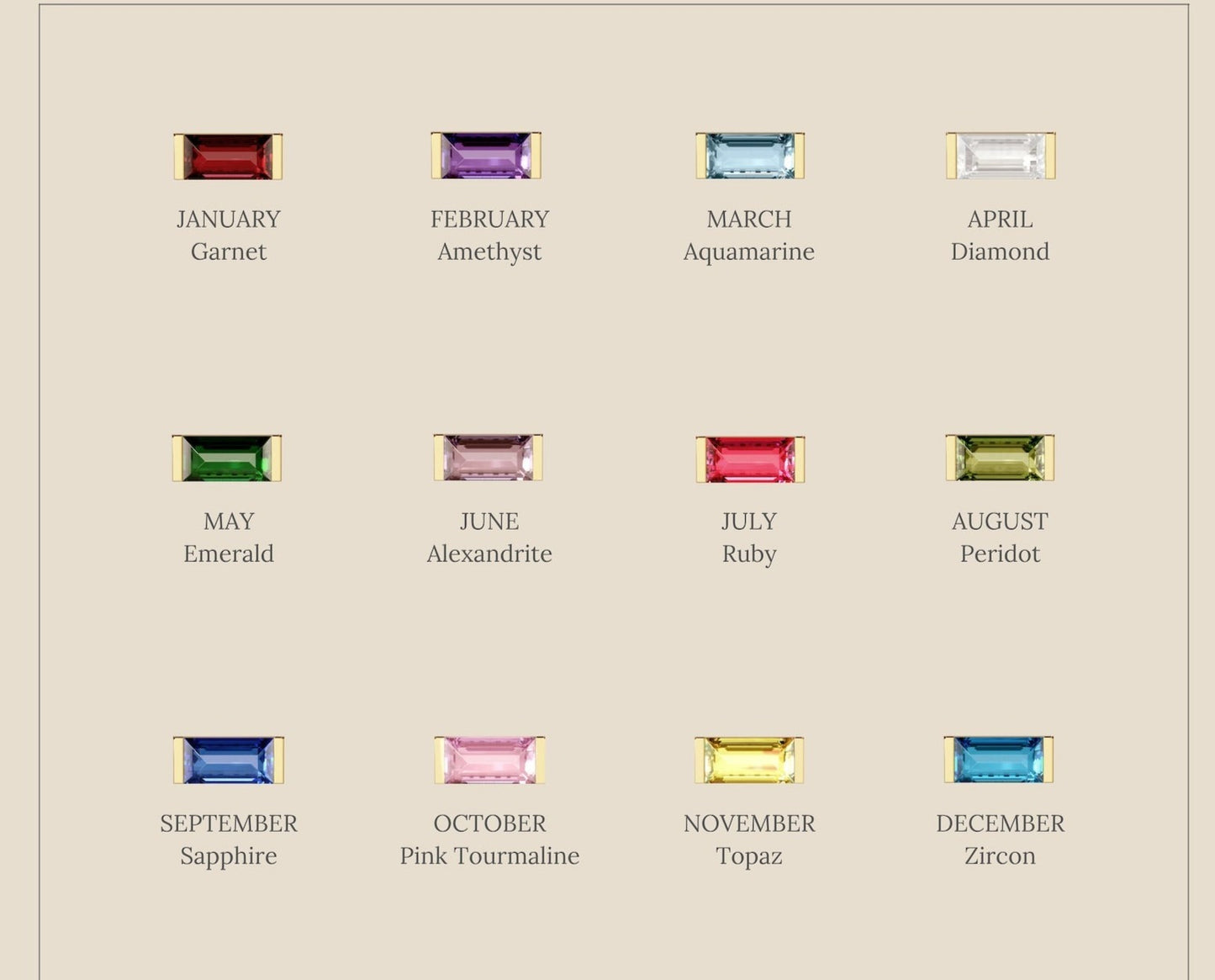 Mismatched Custom Baguette Birthstone Earrings: Embrace Uniqueness