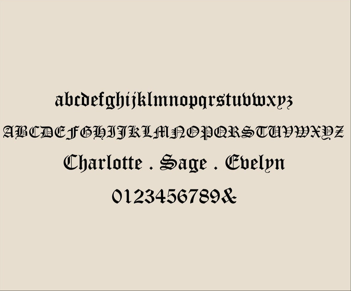 Old English Letter Name Necklace