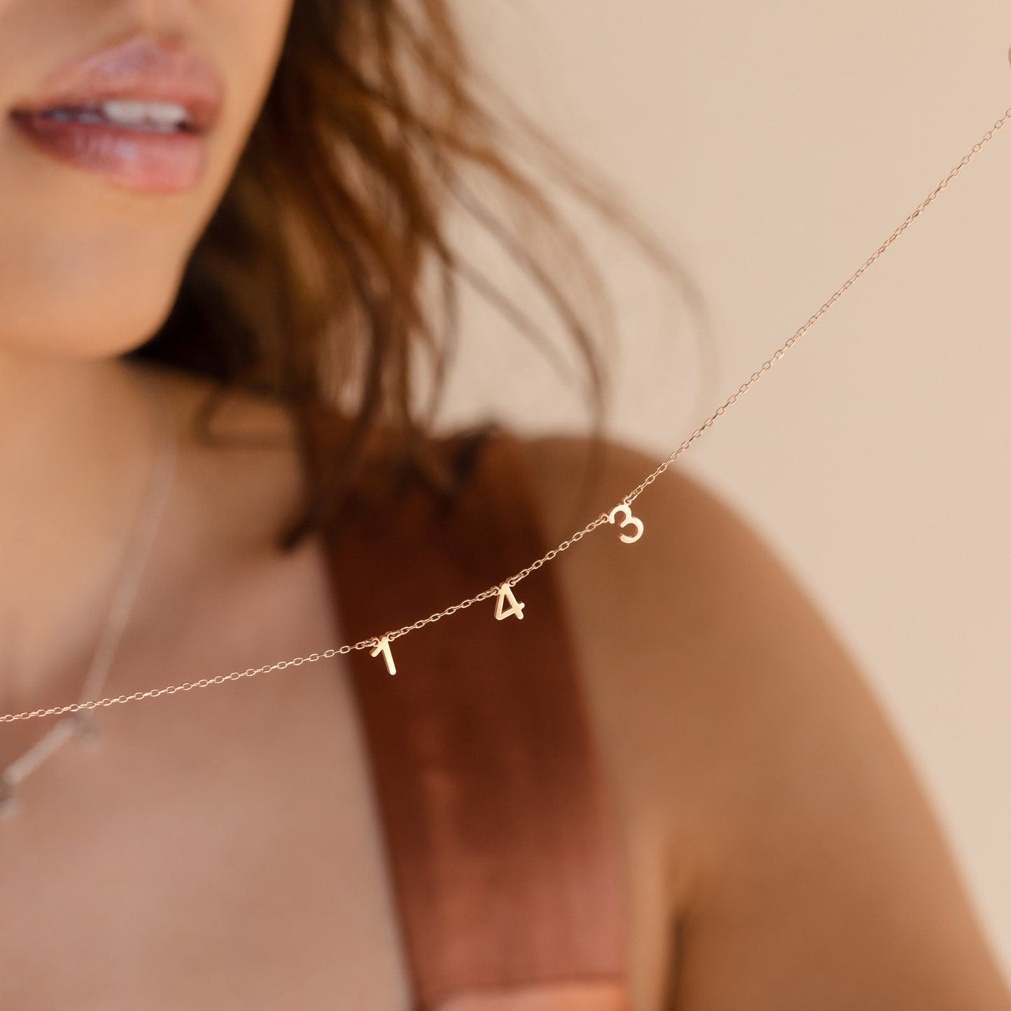 Subtle Sophistication: Minimalist Birth Year Number Necklace