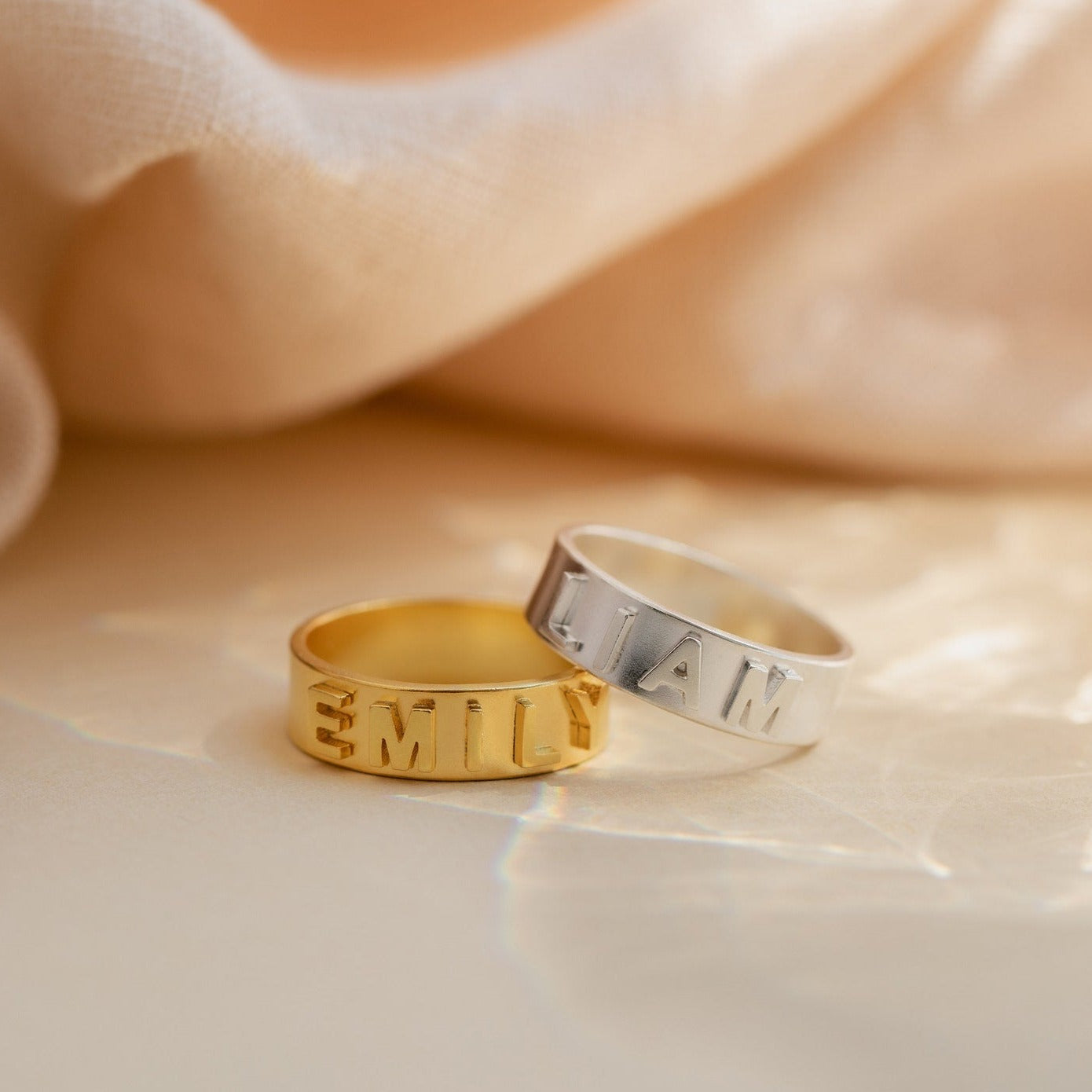 Engraved Ring Custom Name Jewelry Rings Custom Name Ring With