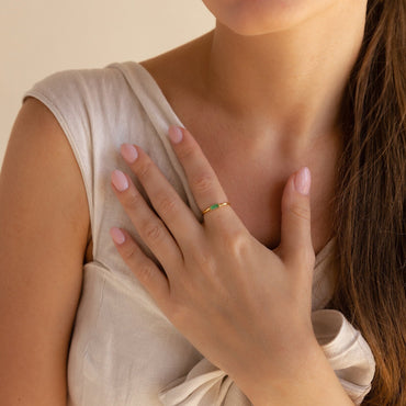 Jade Baguette Ring