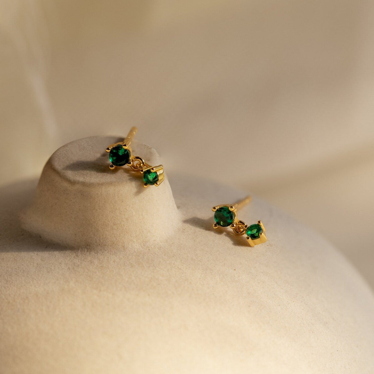 May Emerald Birthstone Drop Earrings For Women/Girls