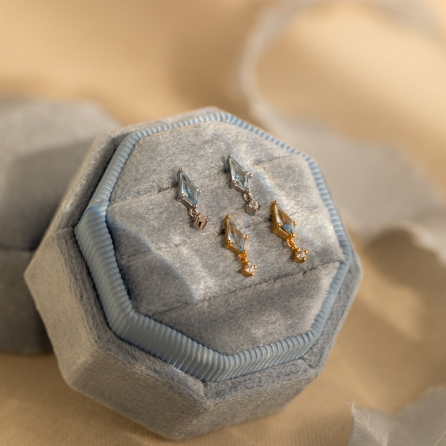 Whimsical Flight: Gemstone Kite Drop Earrings