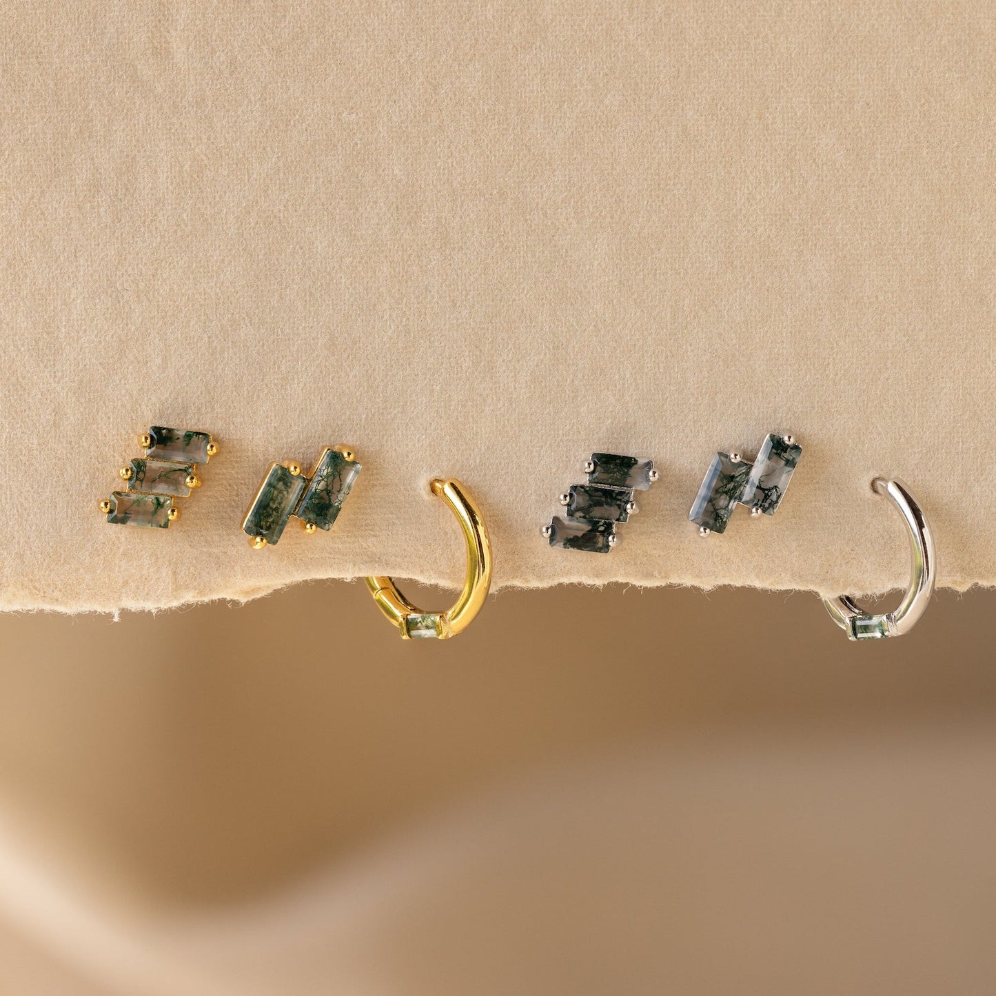 Eternal Elegance: Agate Cartilage Earrings Set