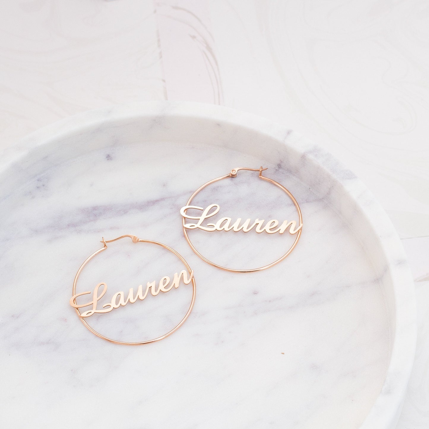 Personalized Glamour: Name Hoop Earrings