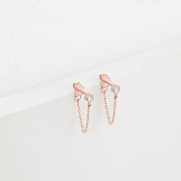 Birthstone Chain Studs