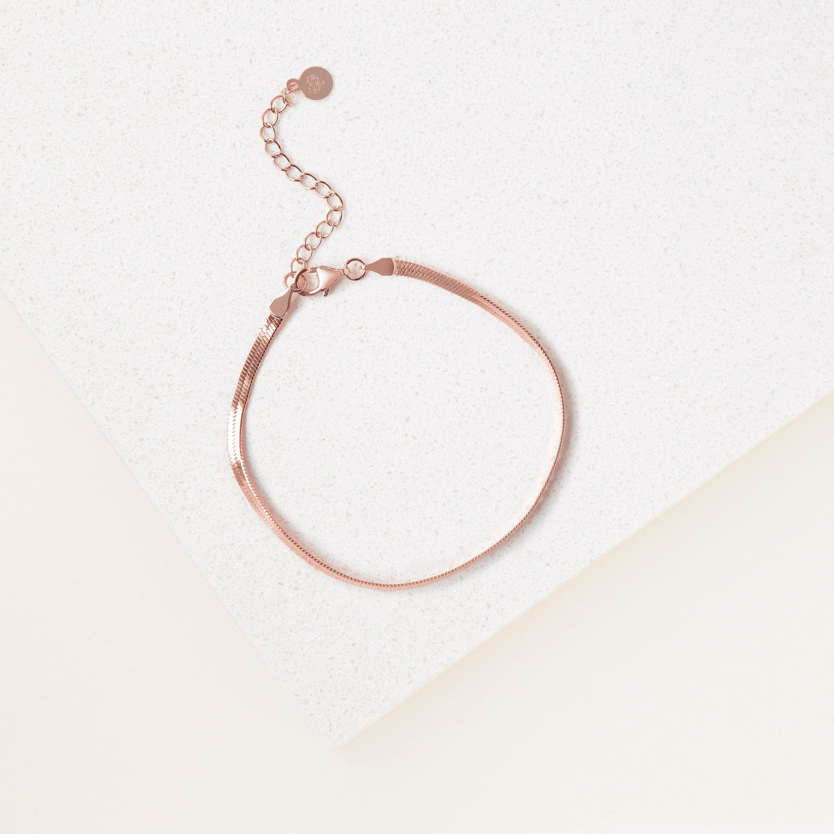 Herringbone Bracelet Rose Gold