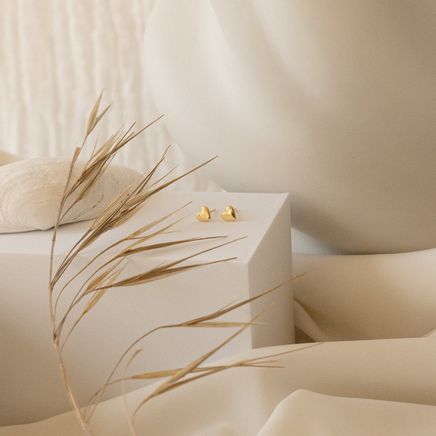 Embrace Love Every Day with Our Classic Heart Studs
