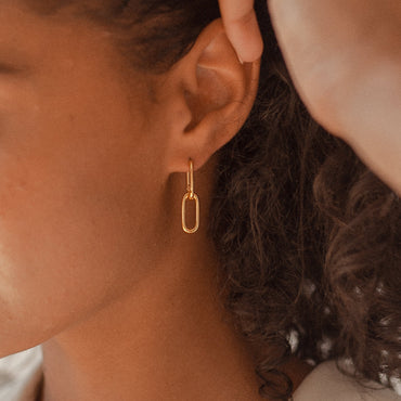 Effortlessly Chic: Amanda Double Link Earrings