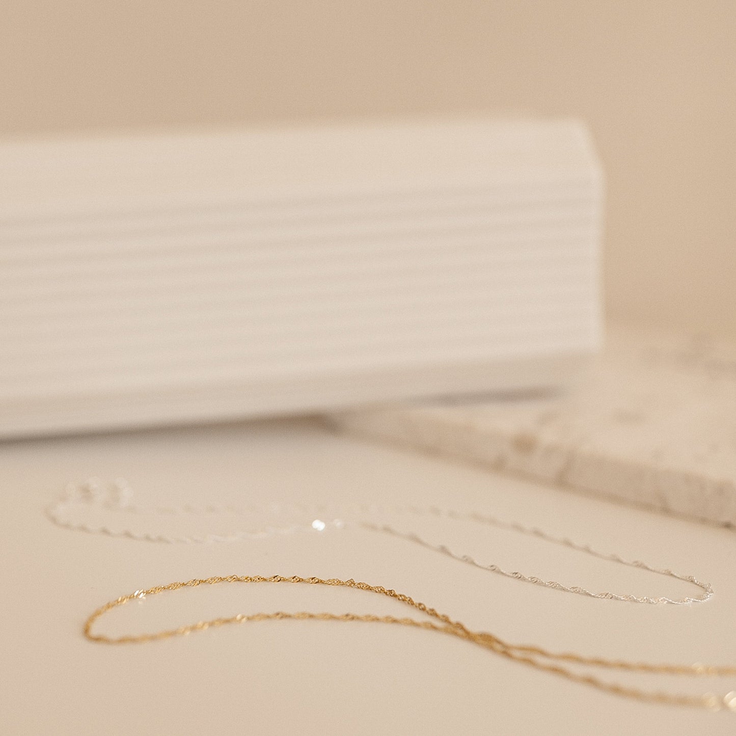 Silver 925 Singapore Twist Necklace For Women/Girls