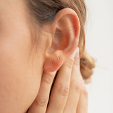 Dainty Moon and Star Stud Earrings in sterling silver – Elegant everyday celestial jewelry by Luxez Jewels
