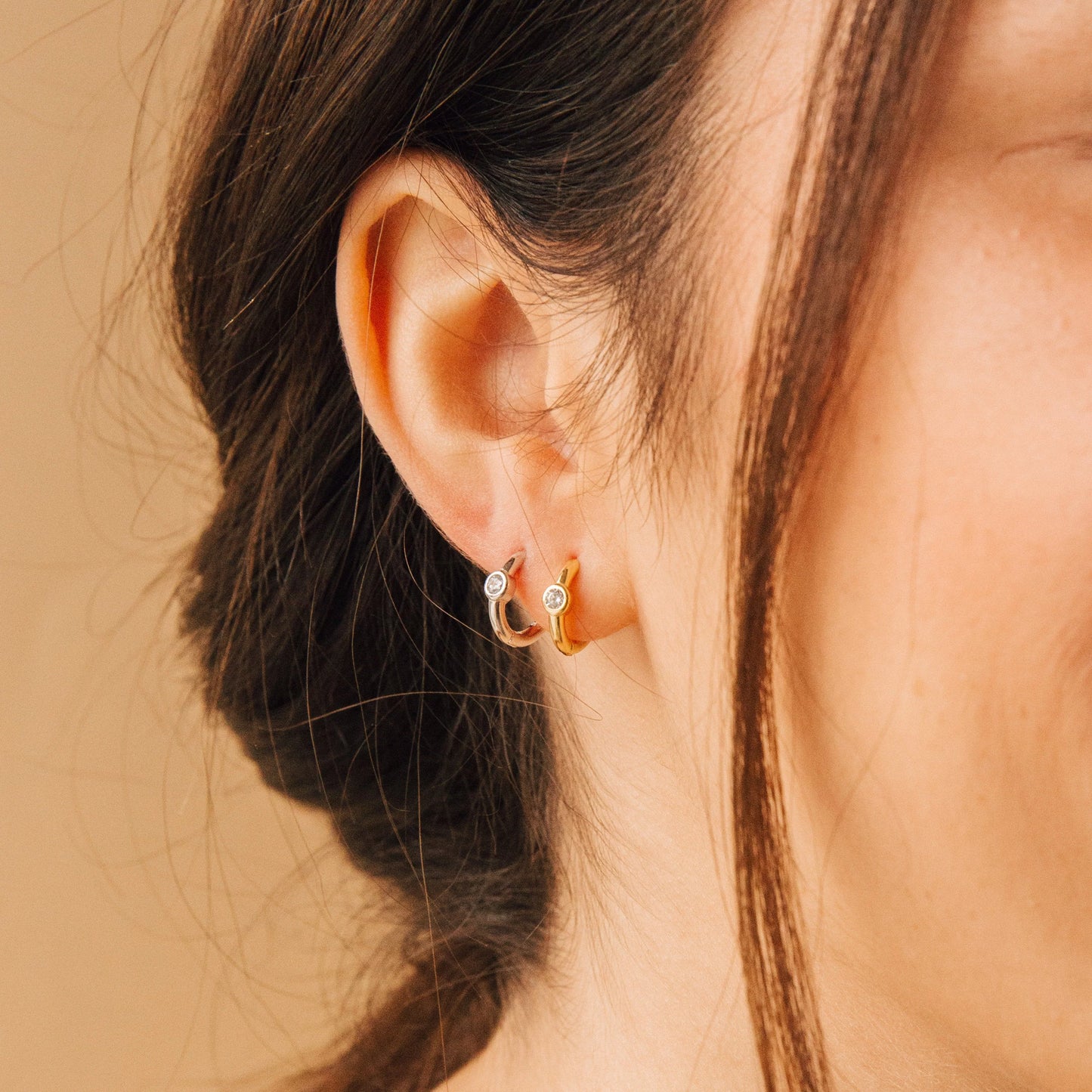 Alea Diamond Huggie Earrings